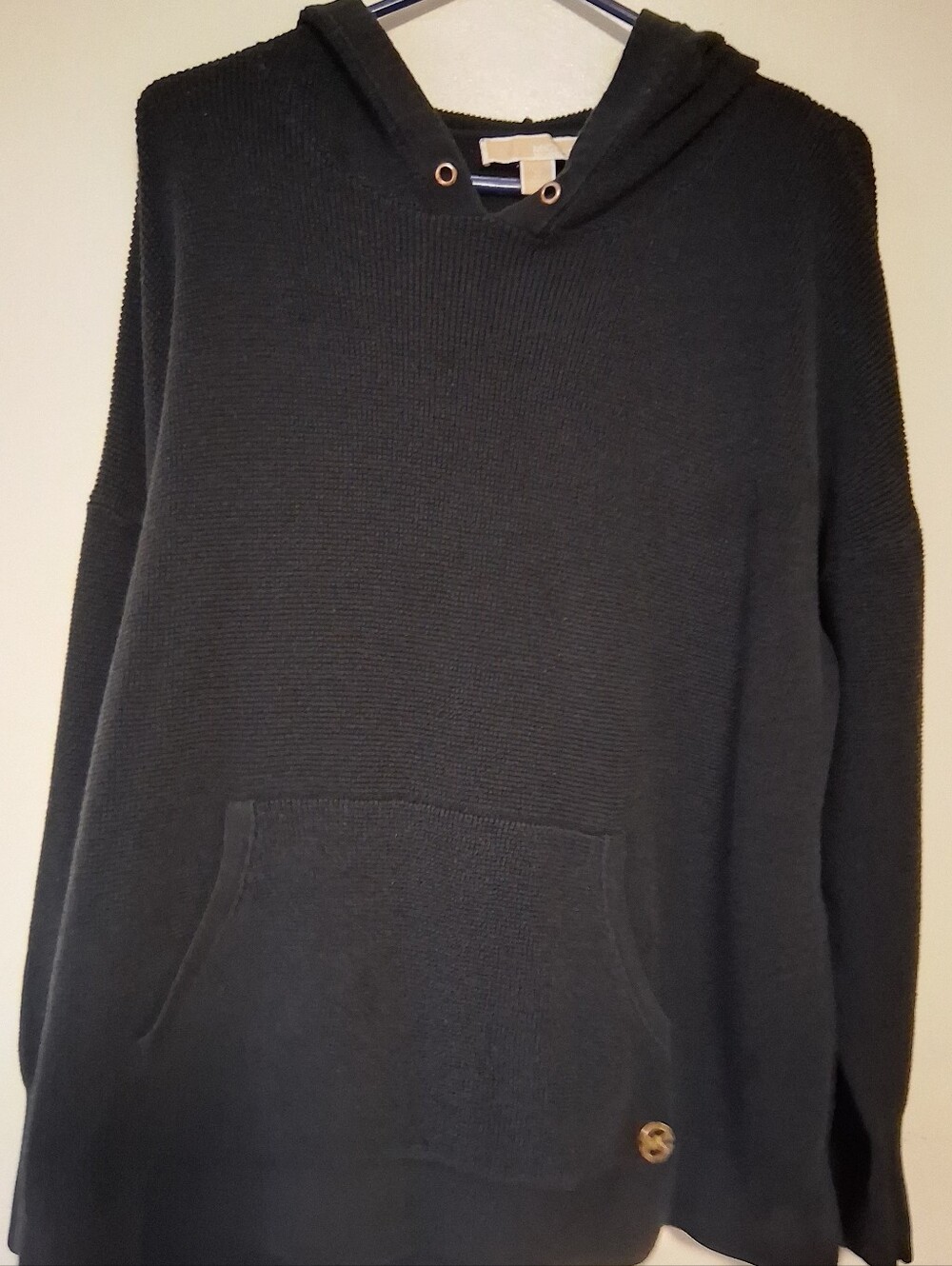 Michael Kors Women's Black Crewneck Hooded Sweater